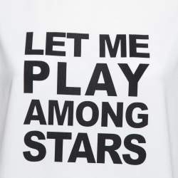 Pre Owned Emporio Armani White Printed Cotton Short Sleeve T-Shirt L