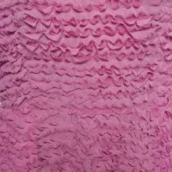 Pre Owned Emporio Armani Pink Ruffled Crepe Sleeveless Dress S