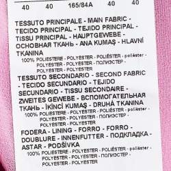 Pre Owned Emporio Armani Pink Ruffled Crepe Sleeveless Dress S