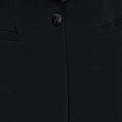Pre Owned Emporio Armani Black Crepe Single Breasted Blazer S