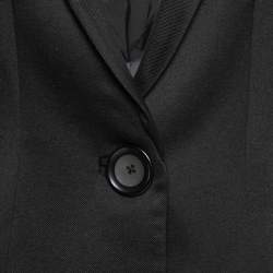 Pre Owned Emporio Armani Black Wool Single Breasted Blazer M