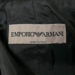Pre Owned Emporio Armani Black Wool Single Breasted Blazer M