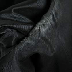 Pre Owned Emporio Armani Black Jacquard Single Breasted Blazer S