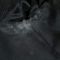 Pre Owned Emporio Armani Black Jacquard Single Breasted Blazer S