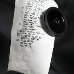 Pre Owned Emporio Armani Black Jacquard Single Breasted Blazer S