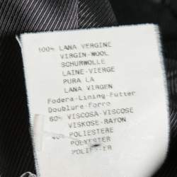 Pre Owned Emporio Armani Dark Green Wool Crepe Single Breasted Blazer S