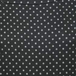 Pre Owned Emporio Armani Black Polka Dots Printed Knit Tank Top S