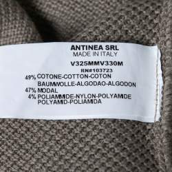 Pre Owned Emporio Armani Olive Green Knit Sleeveless Top S