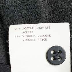 Pre Owned Emporio Armani Black Sateen Skirt Set S