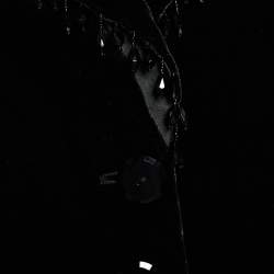 Pre Owned Emporio Armani Black Velvet Bead Tasseled Blazer S