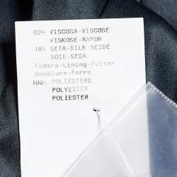 Pre Owned Emporio Armani Black Velvet Bead Tasseled Blazer S