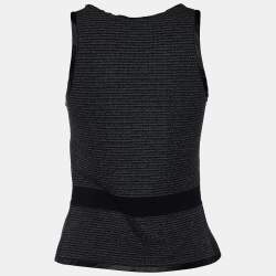 Pre Owned Emporio Armani Black Knit Sleeveless Top S