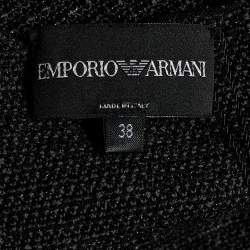 Pre Owned Emporio Armani Black Knit Sleeveless Top S