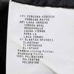 Pre Owned Emporio Armani Black Ruffled Shawl Collar Blazer M