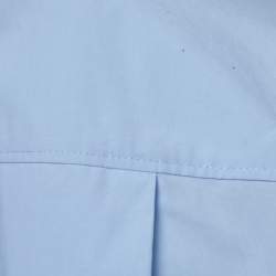 Pre Owned Emporio Armani Light Blue Cotton Button Front Shirt M