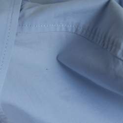 Pre Owned Emporio Armani Light Blue Cotton Button Front Shirt M