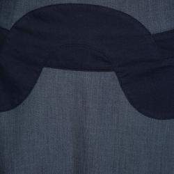 Emporio Armani Indigo Contrast Waist Panel Detail A-line Skirt M