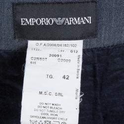 Emporio Armani Indigo Contrast Waist Panel Detail A-line Skirt M