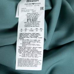 Pre Owned Emporio Armani Teal Silk Button Front Blouse L