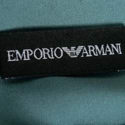 Pre Owned Emporio Armani Teal Silk Button Front Blouse L