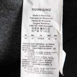 Pre Owned Emporio Armani Black Stretch Knit Single Breasted Blazer S