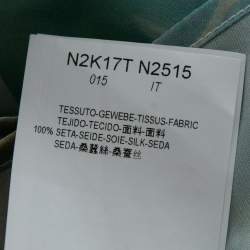 Pre Owned Emporio Armani Light Blue Floral Printed Silk Top M