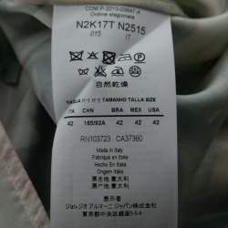 Pre Owned Emporio Armani Light Blue Floral Printed Silk Top M