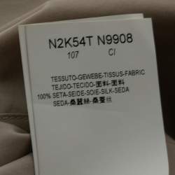 Pre Owned Emporio Armani Beige Silk Open Back Button Front Sleeveless Top S