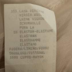 Pre Owned Emporio Armani Beige Wool Crepe Single Breasted Blazer S