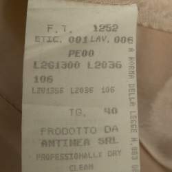 Pre Owned Emporio Armani Beige Wool Crepe Single Breasted Blazer S