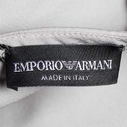 Pre Owned Emporio Armani Grey Silk Top S