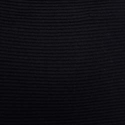 Pre Owned Emporio Armani Black Knit Midi Skirt M