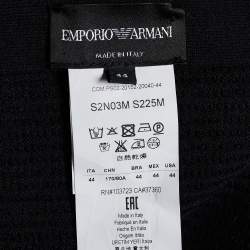 Pre Owned Emporio Armani Black Knit Midi Skirt M
