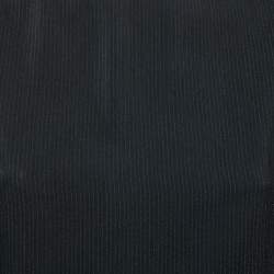 Pre Owned Emporio Armani Black Striped Crepe Sleeveless Top M