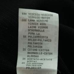 Pre Owned Emporio Armani Black Striped Crepe Sleeveless Top M