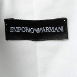 Pre Owned Emporio Armani Cream Satin Stretch Waist Sleeveless Top M