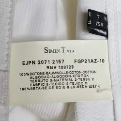 Emporio Armani White Denim Bandana Belted Jeans S Waist 31"