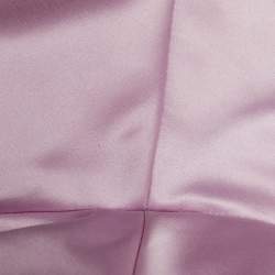 Pre Owned Emporio Armani Pink Silk Satin Strapless Top M