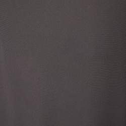 Emporio Armani Dark Grey Crepe Draped Detail Blouse S