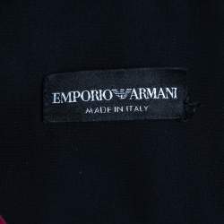 Pre Owned Emporio Armani Red Crepe Sleeveless Flared Dress M