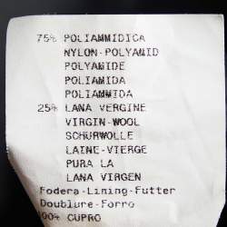 Pre Owned Emporio Armani Grey Wool Blend Button Front Cropped Blazer M