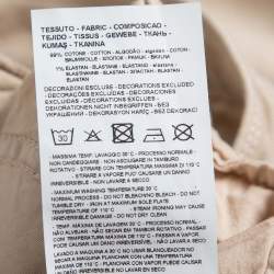 Emporio Armani Beige Denim Logo Embroidered Skinny Jeans Waist 29"