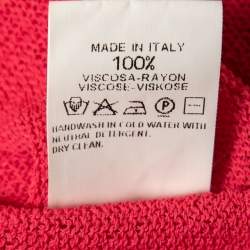 Pre Owned Emporio Armani Vintage Pink Cut Out Detail Blouse L