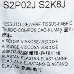 Pre Owned Emporio Armani Black Knit Front Pleat Wide Leg Trousers M