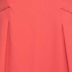 Pre Owned Emporio Armani Coral Pink Crepe A-Line Midi Dress M