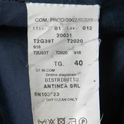 Pre Owned Emporio Armani Slate Blue Single-Breasted Blazer S