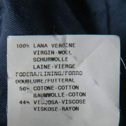 Pre Owned Emporio Armani Slate Blue Single-Breasted Blazer S