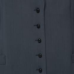 Pre Owned Emporio Armani Slate Blue Single-Breasted Blazer S