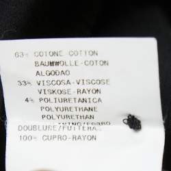 Pre Owned Emporio Armani Vintage Black Stretch Cotton Single-Button Blazer S