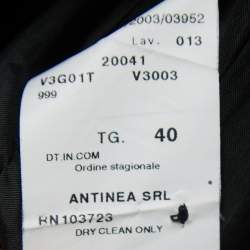 Pre Owned Emporio Armani Vintage Black Stretch Cotton Single-Button Blazer S